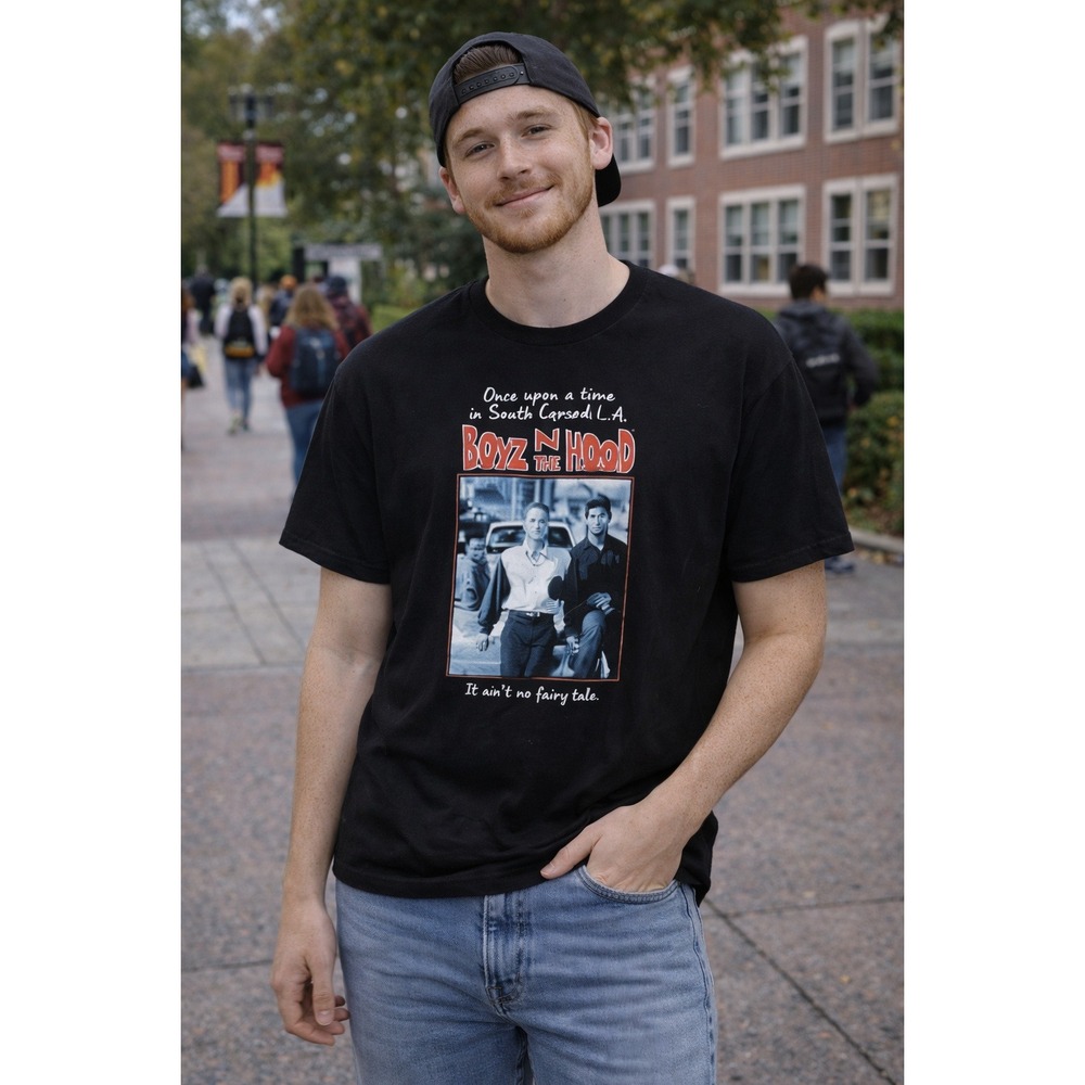 Boyz N The Hood Graphic‎ T Shirt Mens L Black Philcos Movie Promo South Central